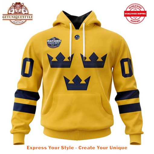 Sweden National Ice Hockey Team 4 Nations Face-Off 2025 Limited Hoodie