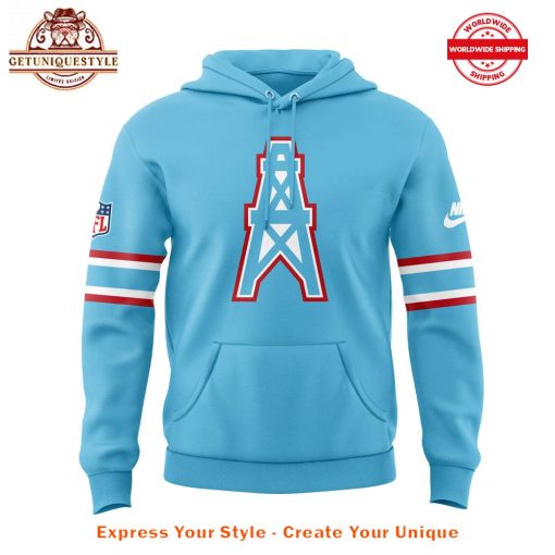 Tennessee Titans Oilers Throwback Alternate Light Blue Hoodie