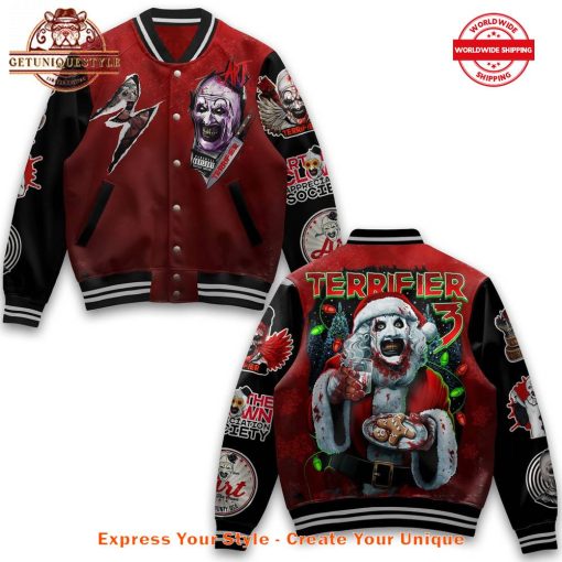 Terrifier 3 Art the Clown Appreciation Society Baseball Jacket