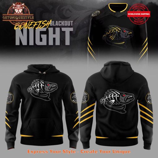 Toledo Walleye Bonefish Blackout Night Hoodie