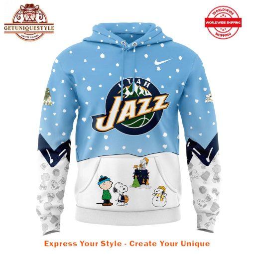 Utah Jazz Peanuts And Snoopy Holiday Hoodie