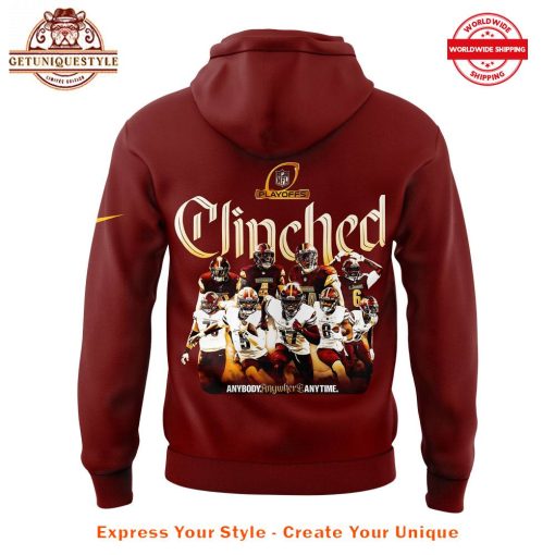 Washington Commanders 2024 NFL Playoffs Clinched Hoodie