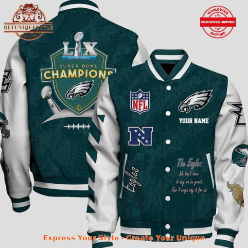 Philadelphia Eagles Super Bowl LIX Champions Varsity Jacket