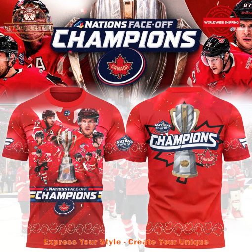 4 Nations Face-Off Canada Hockey Champions Shirt