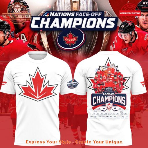 4 Nations Face-Off Canada Hockey Champions Shirt