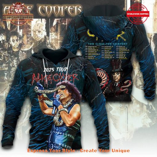 Alice Cooper Too Close For Comfort Tour 2025 Merch Collection