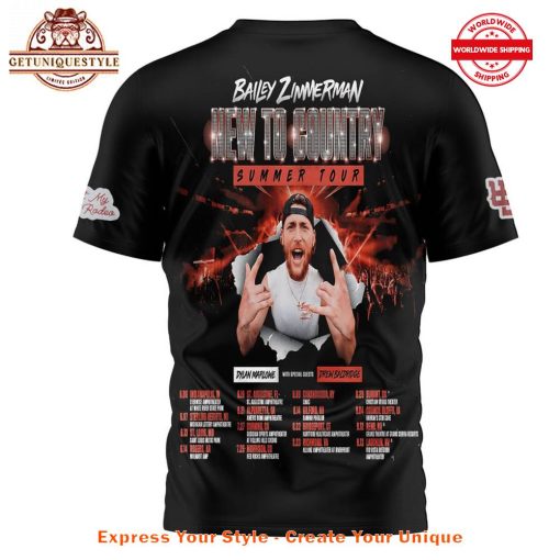 Bailey Zimmerman New To Country Summer Tour Shirt