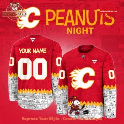 Calgary Flames 75th Anniversary of Peanuts Night Jersey