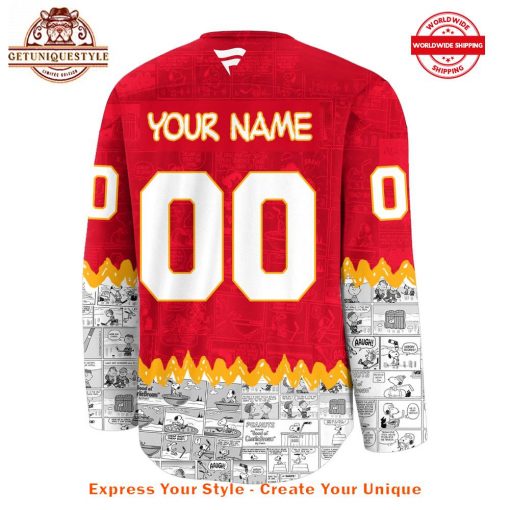 Calgary Flames 75th Anniversary of Peanuts Night Jersey