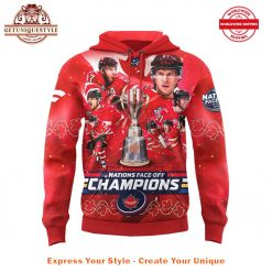 Canada Hockey Team 4 Nations Face-Off Champions Red Hoodie