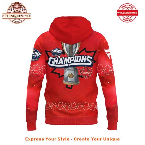 Canada Hockey Team 4 Nations Face-Off Champions Red Hoodie