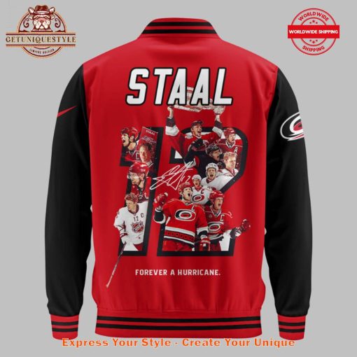 Carolina Hurricanes Eric Staal Hall of Fame Baseball Jacket