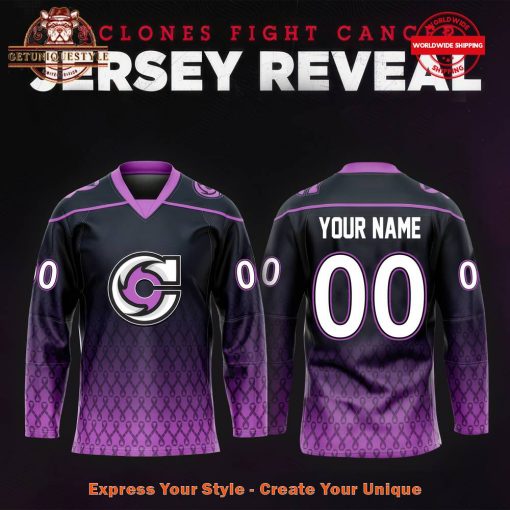 Cincinnati Cyclones Sublimated Cyclones Fight Cancer Jersey