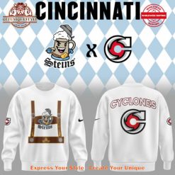 Cincinnati Cyclones x Zinzinnati Steins White Sweatshirt