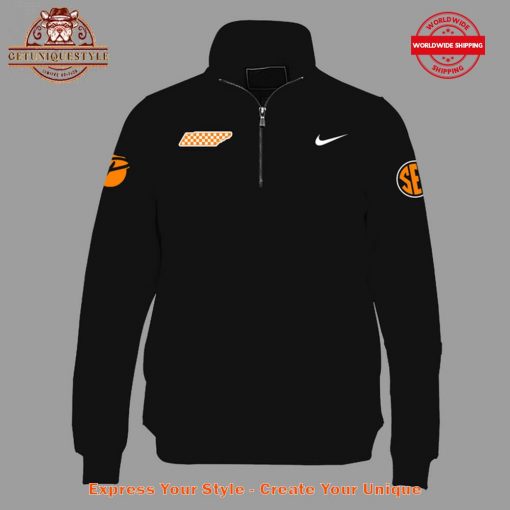 Coach Kim Caldwell Lady Vols Black Quarter Zip Sweatshirt