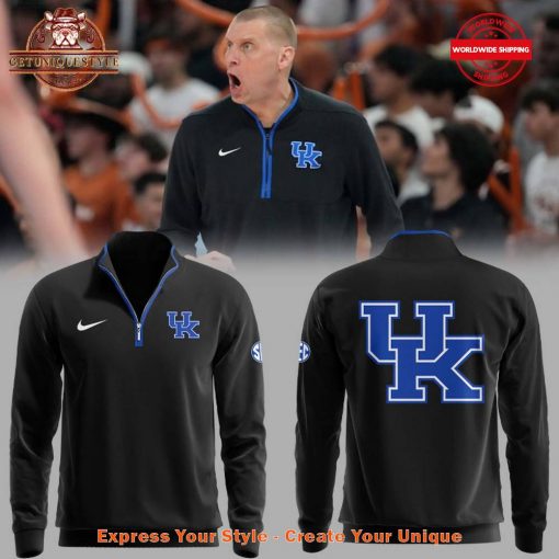 Coach Mark Pope Kentucky Men’s Basketball Half Zip Sweatshirt