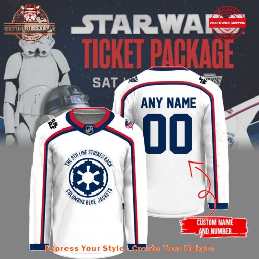 Columbus Blue Jackets x Star Wars Night 2025 Custom Jersey