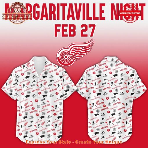 Detroit Red Wings Margaritaville Night Hawaiian Shirt