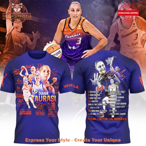 Diana Taurasi WNBA Thank You For The Memories Shirt