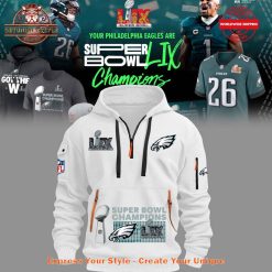 Eagles Football Champions Super Bowl LIX Half Zip Hoodie