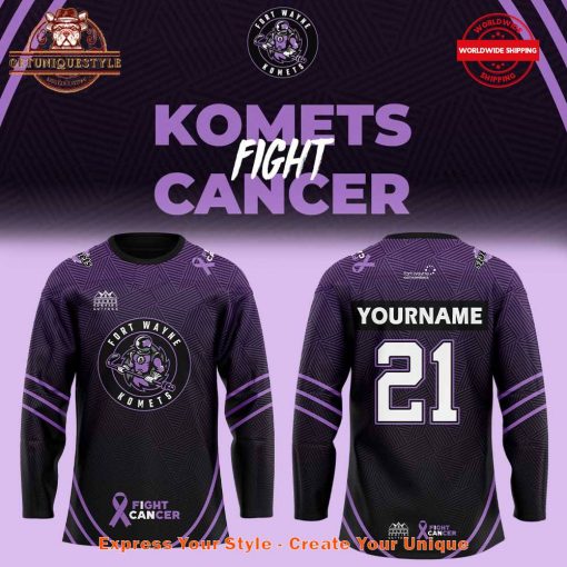 Fort Wayne Komets Fight Cancer Night Custom Jersey