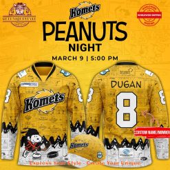 Fort Wayne Komets x Peanuts 75th Anniversary Custom Jersey