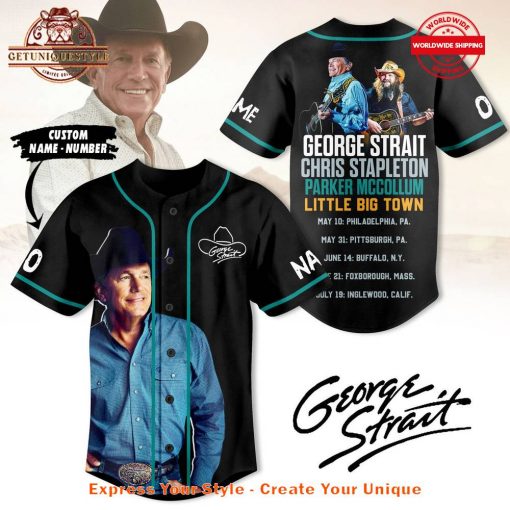 George Strait Tour 2025 Schedule List Baseball Jersey