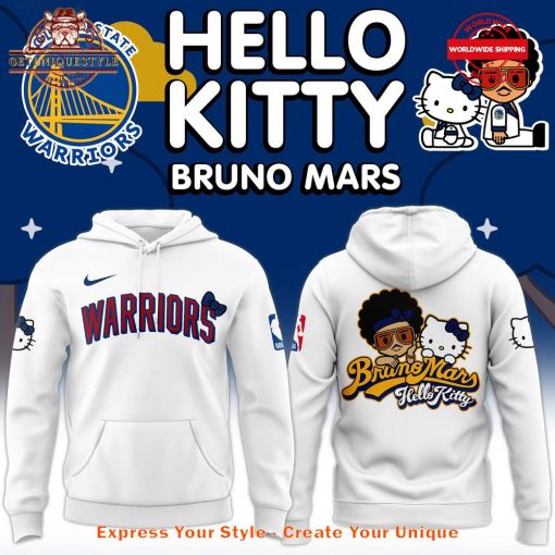 Golden State Warriors Bruno Mars And Hello Kitty Collab Hoodie