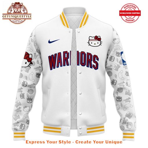 Golden State Warriors Hello Kitty Night Baseball Jacket