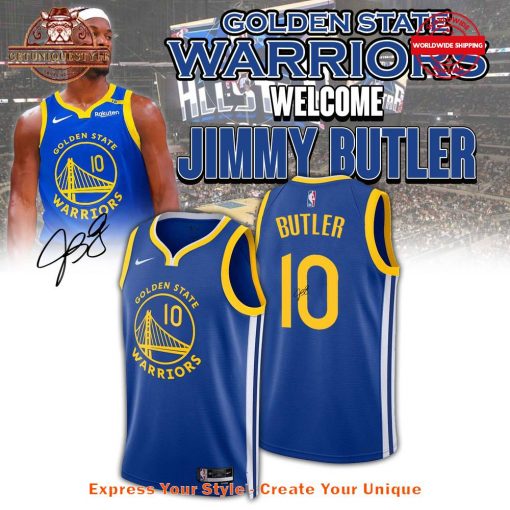 Golden State Warriors Welcome Jimmy Butler Blue Jersey