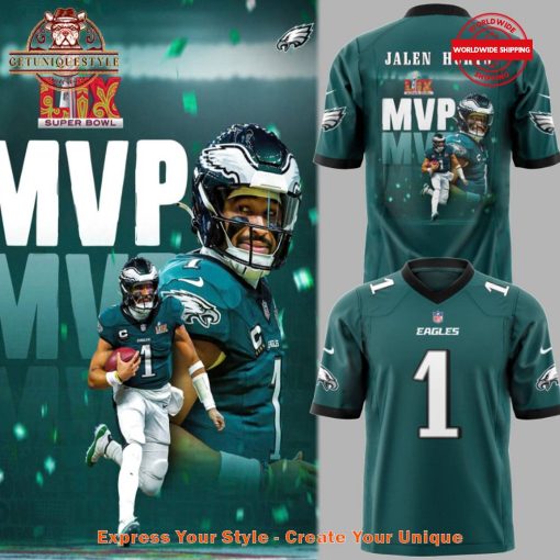 Jalen Hurts MVP Eagles Super Bowl LIX Jersey