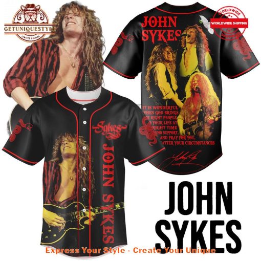 John Sykes It Is Wonderful When God Brings Baseball Jersey