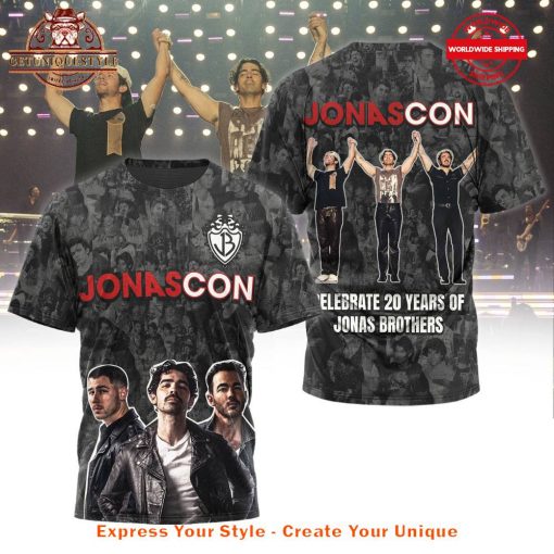 Jonas Brothers JONASCON Celebrate 20 Years Shirt Collection