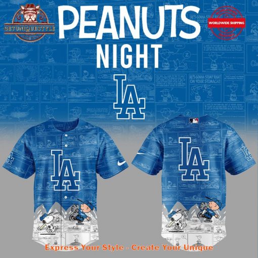 Los Angeles Dodgers 75th Anniversary of Peanuts Jersey