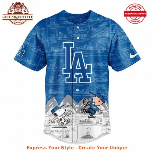 Los Angeles Dodgers 75th Anniversary of Peanuts Jersey