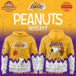 Los Angeles Lakers 75th Anniversary of Peanuts Hoodie