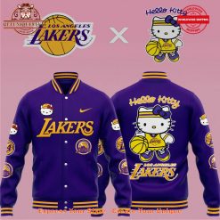 Los Angeles Lakers x Hello Kitty Collab 2025 Baseball Jacket