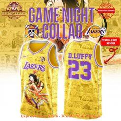 Los Angeles Lakers x One Piece Game Night Custom Basketball Jersey