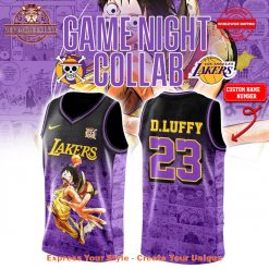 Los Angeles Lakers x One Piece Game Night Custom Basketball Jersey