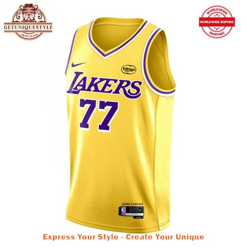 Luka Doncic x Los Angeles Lakers 2025 Yellow Jersey