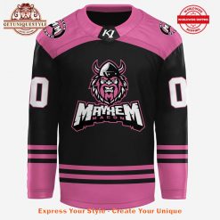 Macon Mayhem Ice Out Cancer Night Jersey