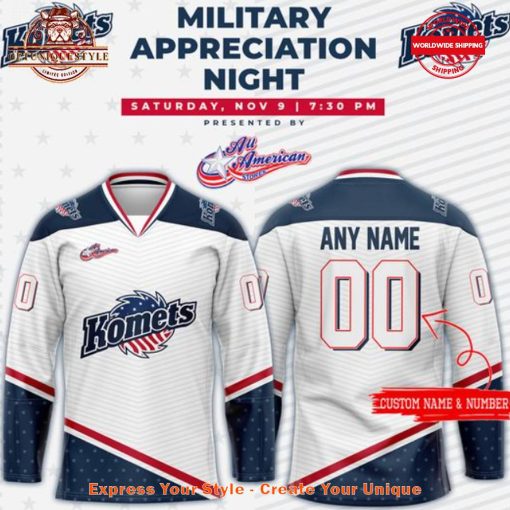 Fort Wayne Komets Military Appreciation Night Jersey