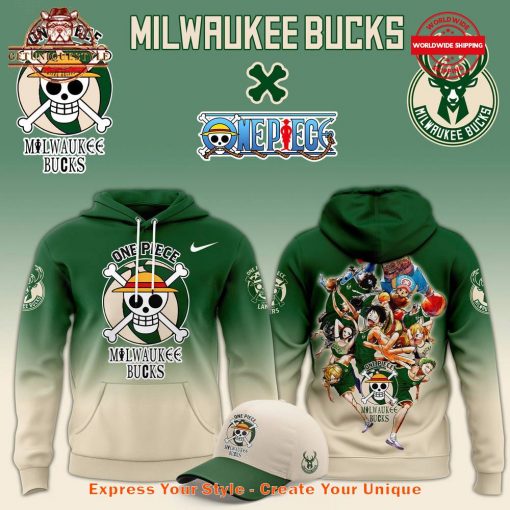 Milwaukee Bucks x One Piece Luffy 2025 Hoodie