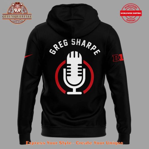 Nebraska Cornhuskers RIP Greg Sharpe Voice of the Huskers Hoodie