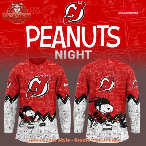 New Jersey Devils Anniversary of Peanuts Jersey