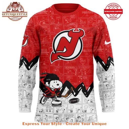 New Jersey Devils Anniversary of Peanuts Jersey