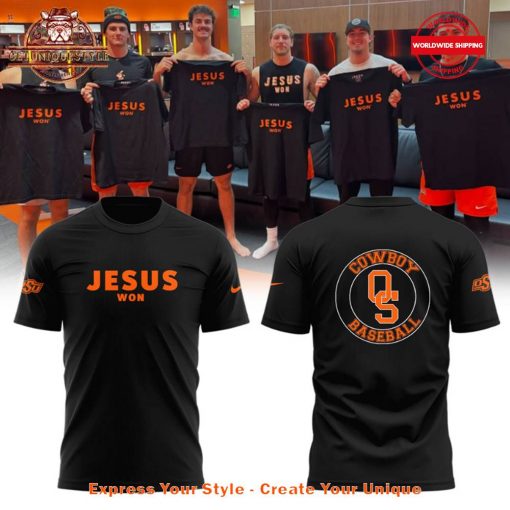 Oklahoma State Cowboys Baseball Jesus Won Shirt Collection