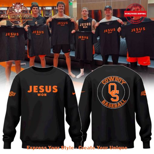 Oklahoma State Cowboys Baseball Jesus Won Shirt Collection