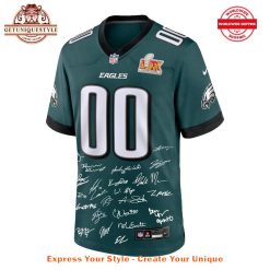 Philadelphia Eagles Champions Super Bowl LIX Signature Custom Jersey