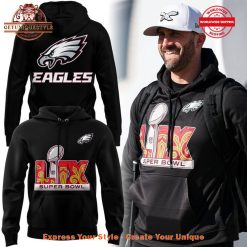 Philadelphia Eagles LIX Super Bowl Black Hoodie